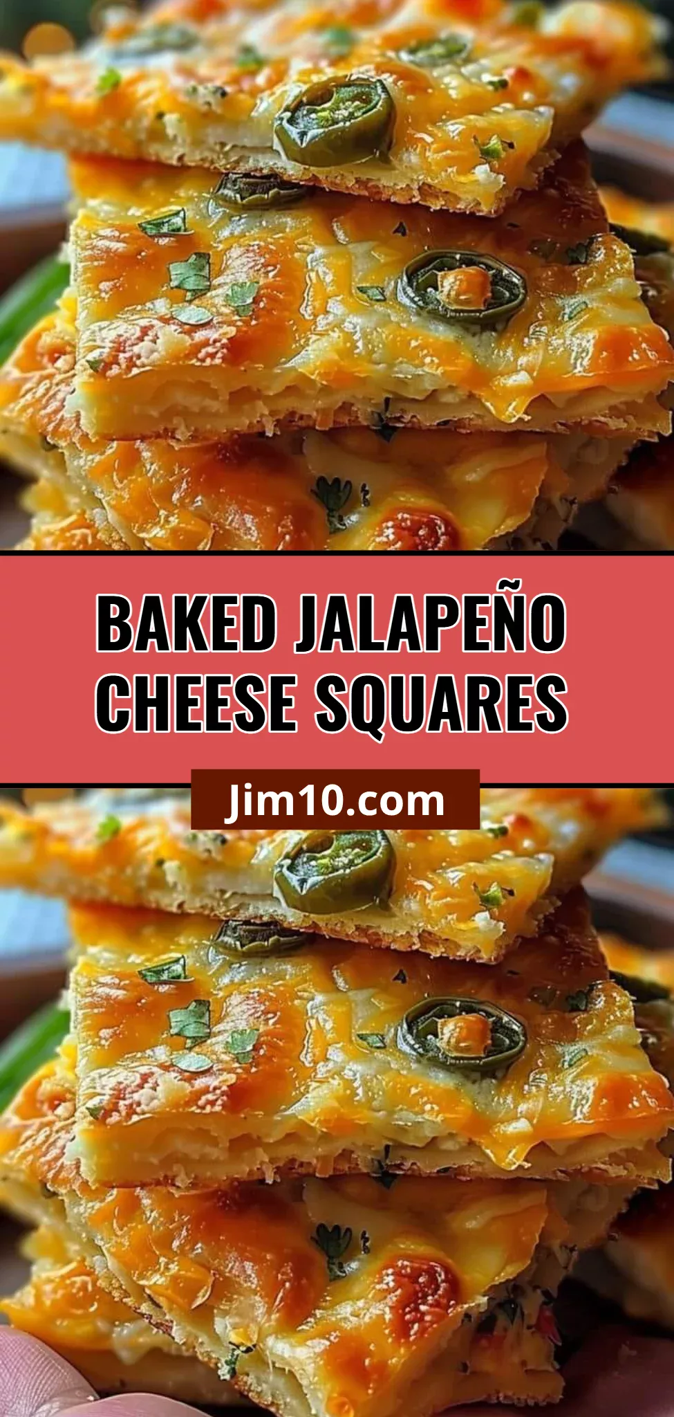 Baked Jalapeño Cheese Squares