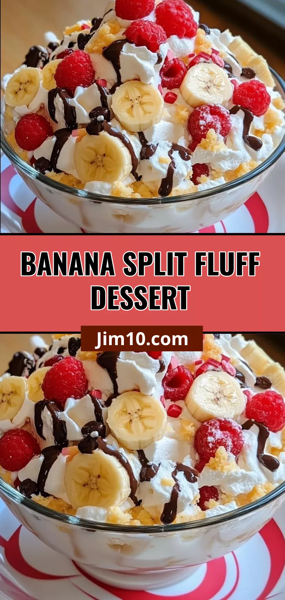 Banana Split Fluff Dessert