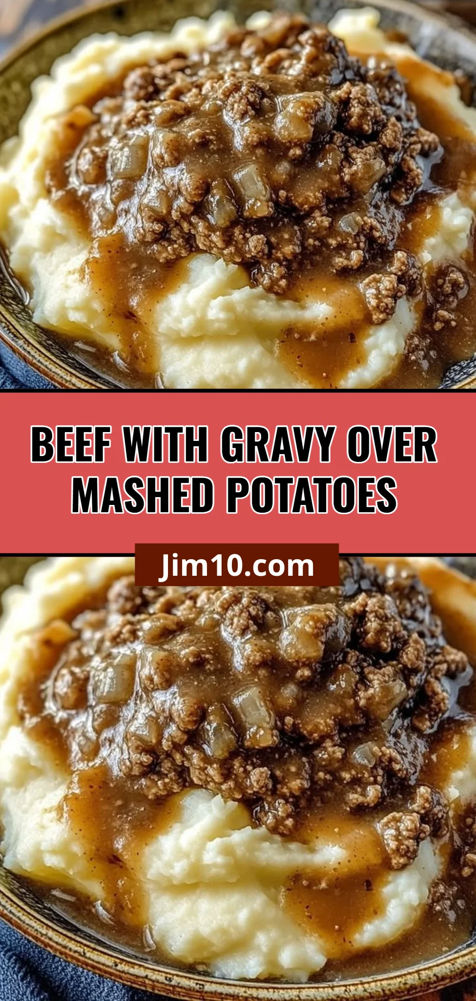 Beef with Gravy over Mashed Potatoes