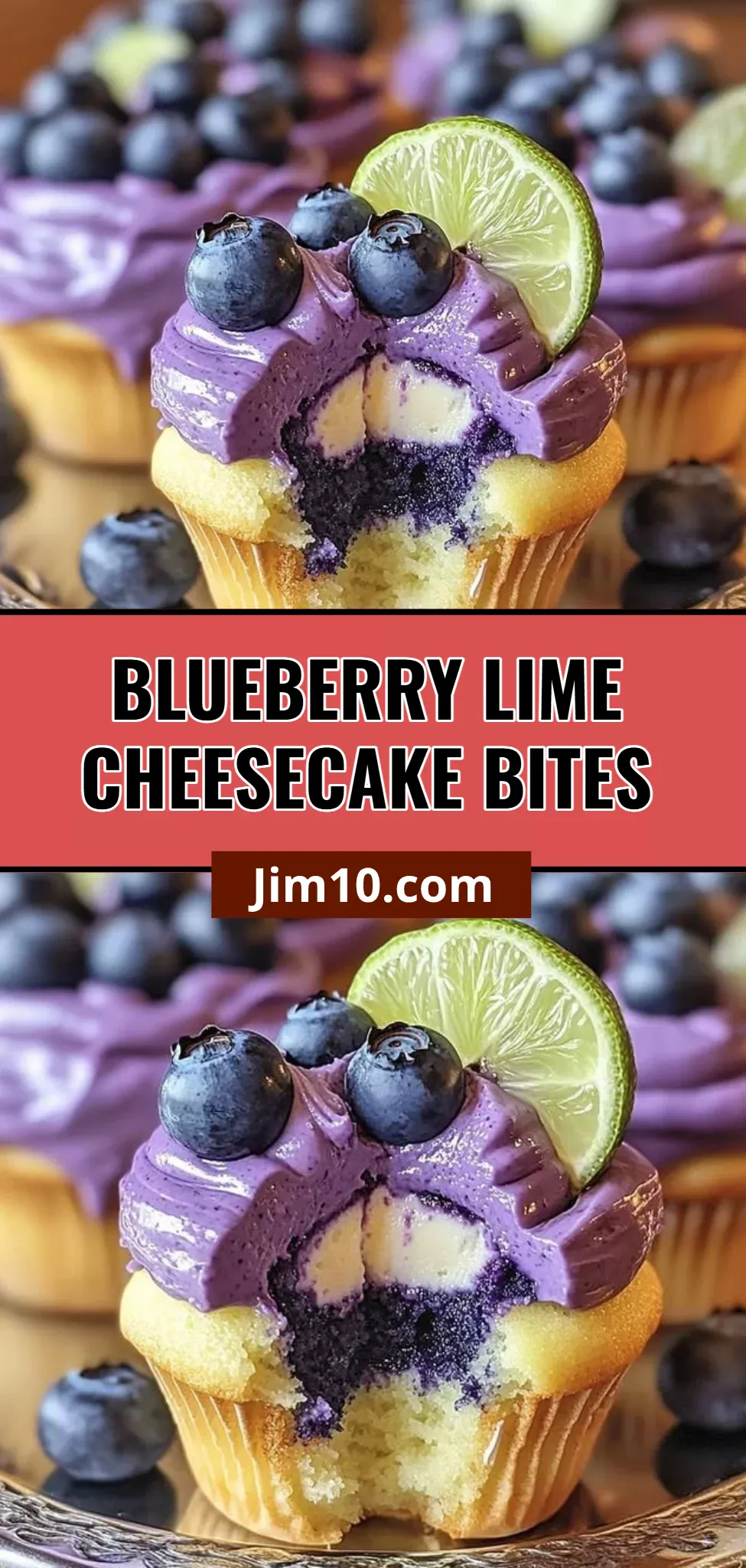Blueberry Lime Cheesecake Bites