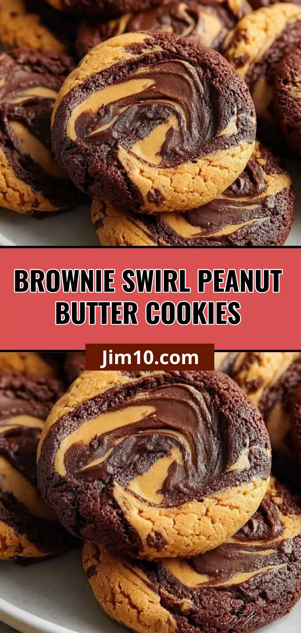 Brownie Swirl Peanut Butter Cookies