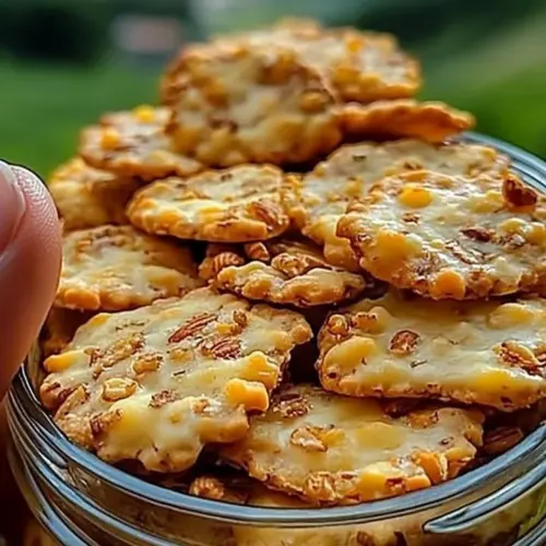 Homemade Cheddar Crackers From the South, golden and crispy snacks