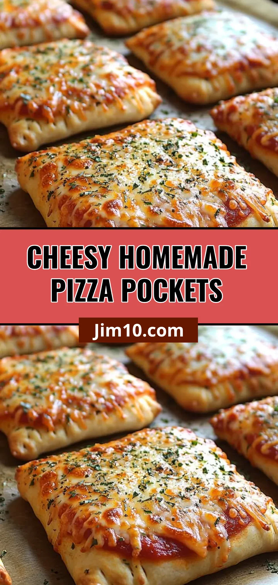 Cheesy Homemade Pizza Pockets
