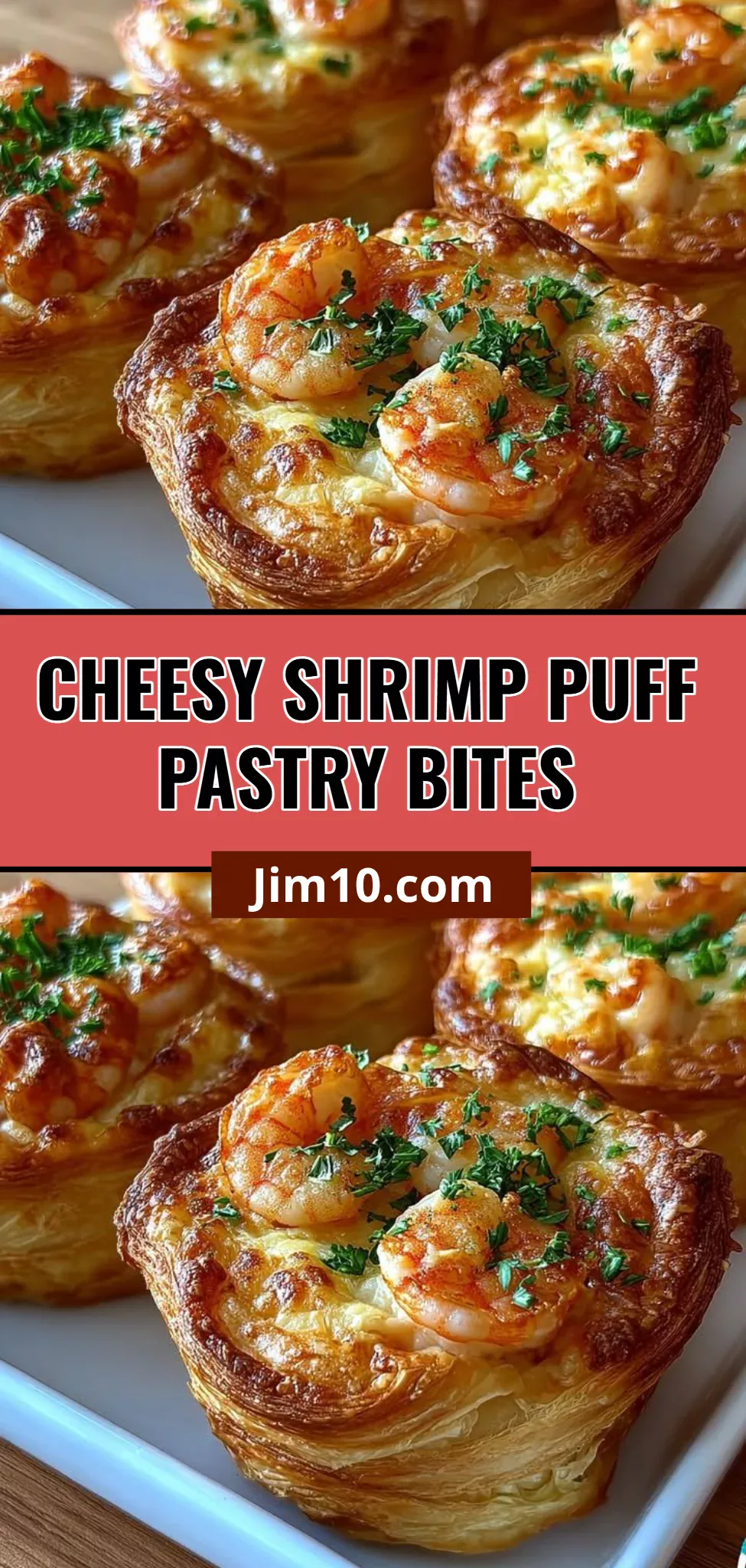 Cheesy Shrimp Puff Pastry Bites