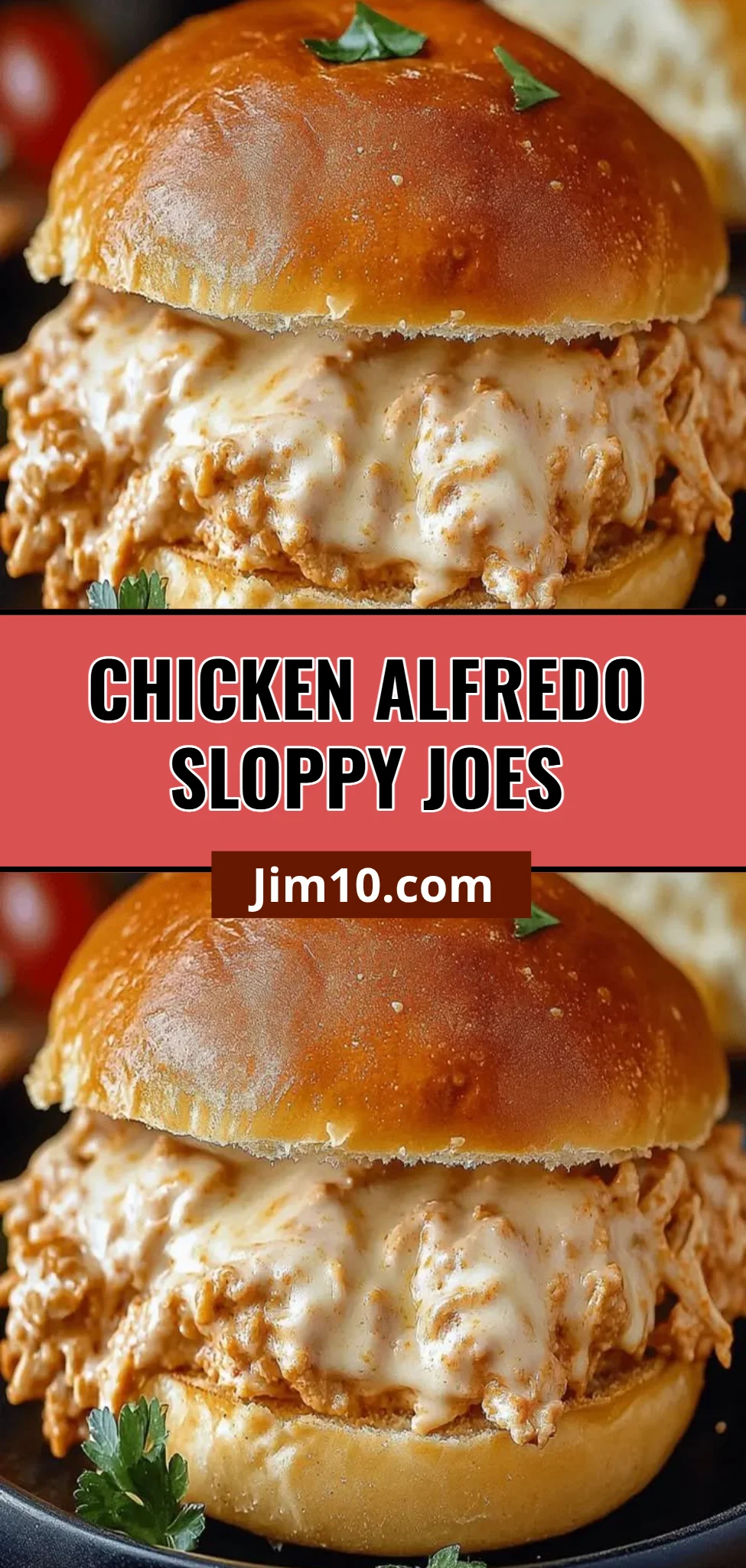Chicken Alfredo Sloppy Joes