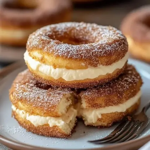 Churro Cheesecake Donut Cookies, a fusion of sweet flavors in a delightful dessert.