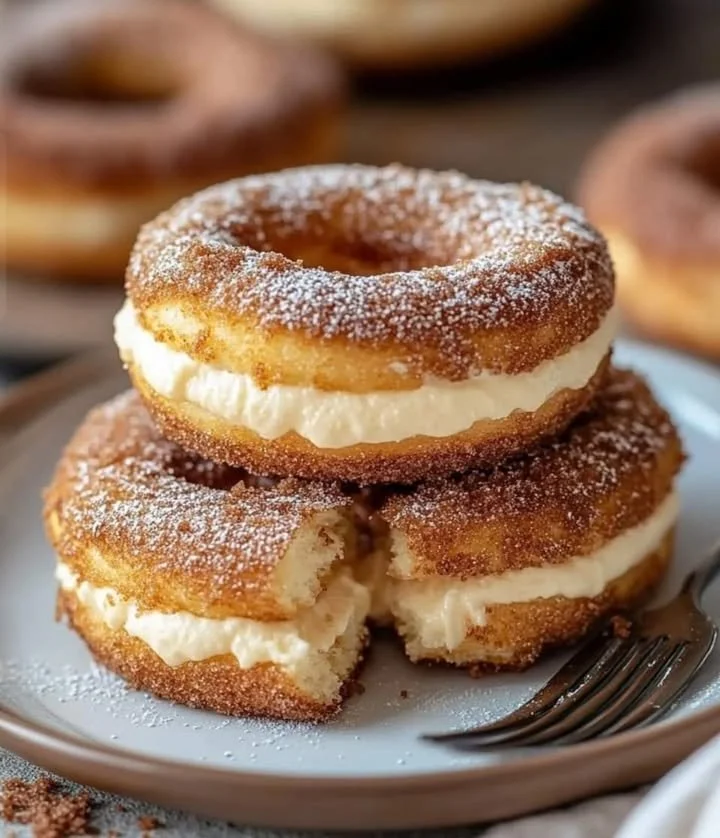 Churro Cheesecake Donut Cookies, a fusion of sweet flavors in a delightful dessert.