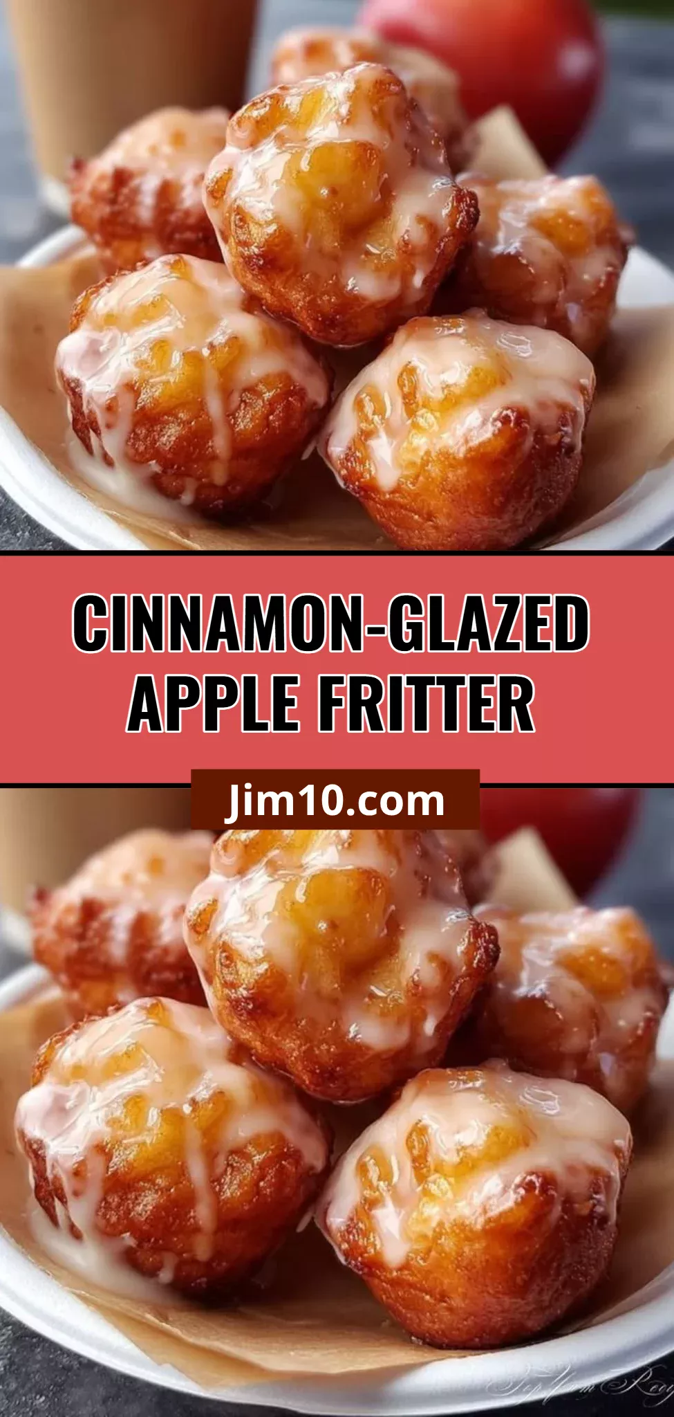 Cinnamon-Glazed Apple Fritter