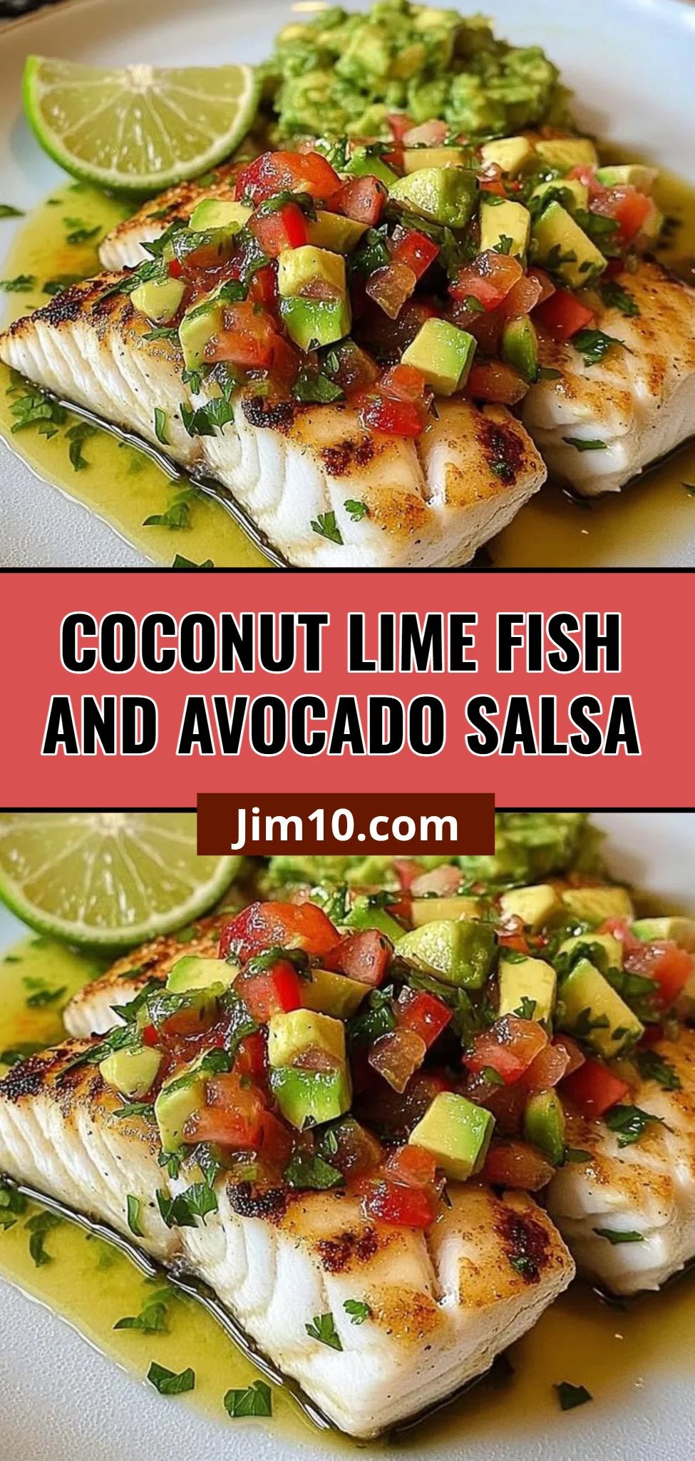 Coconut Lime Fish and Avocado Salsa