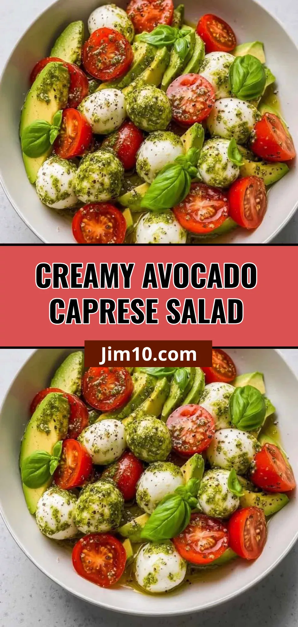 Creamy Avocado Caprese Salad