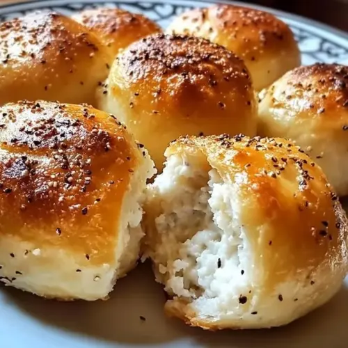 Fluffy creamy cottage cheese buns fresh out of the oven