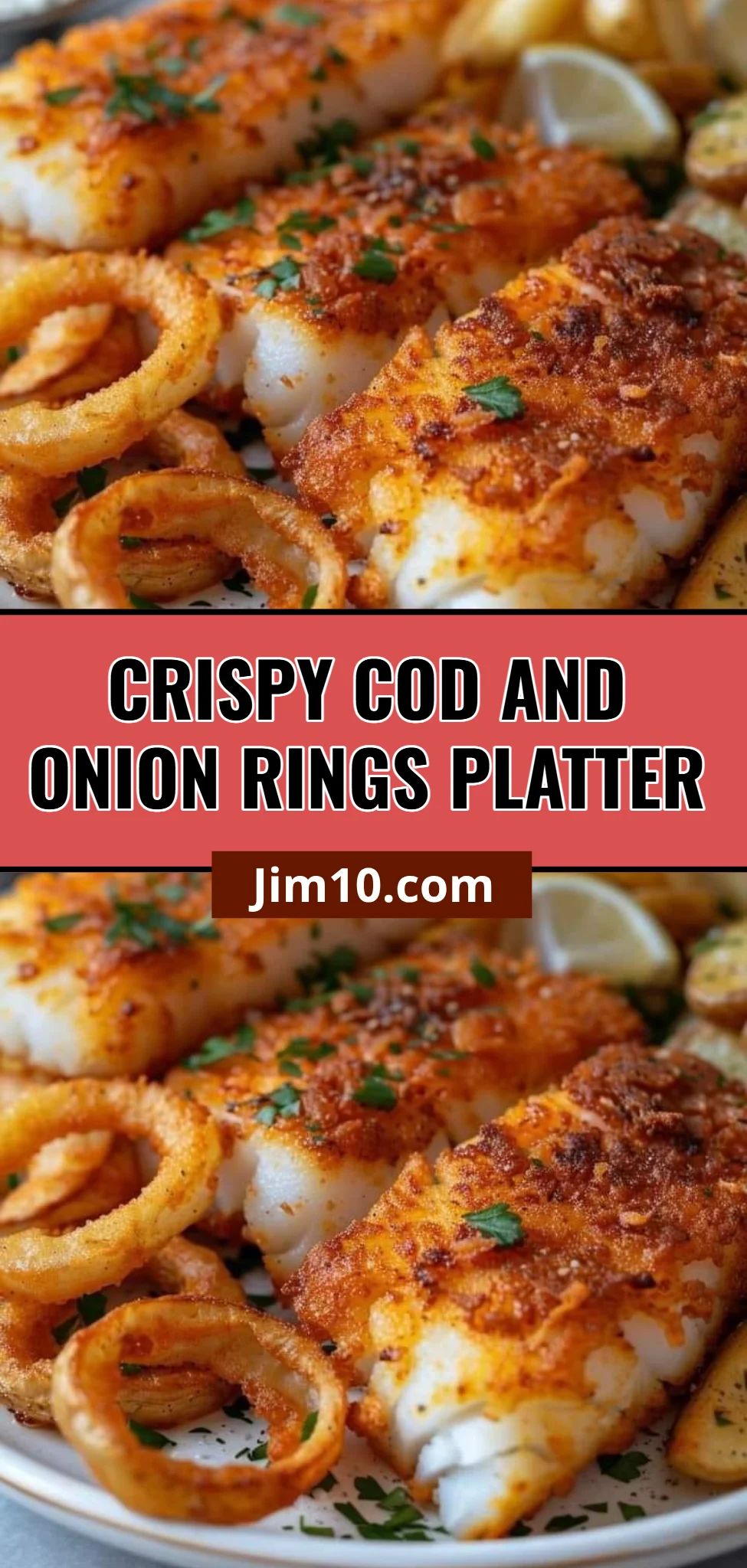 Crispy Cod and Onion Rings Platter