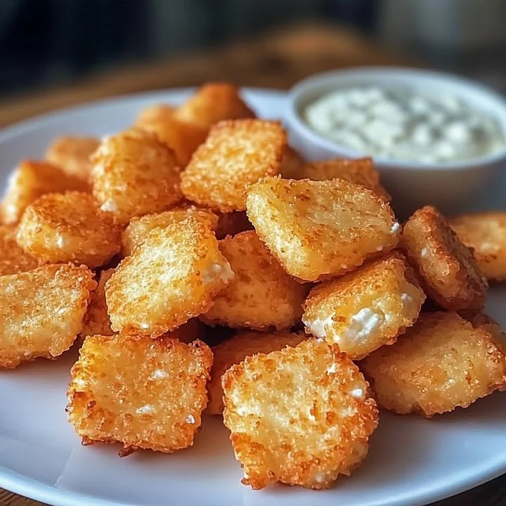 Crispy Cottage Cheese Delights served on a plate with fresh herbs