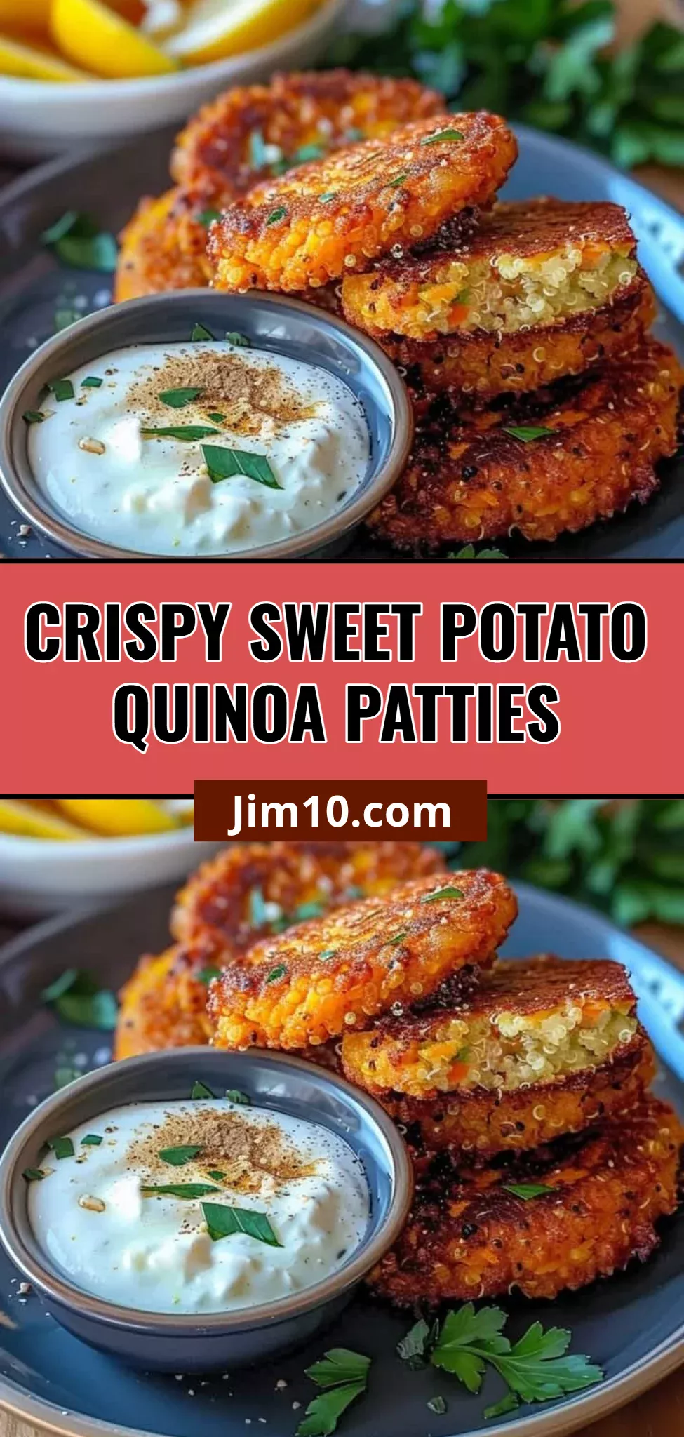 Crispy Sweet Potato Quinoa Patties