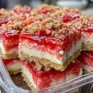 Crunchy Strawberry Cheesecake Bites with fresh strawberries and creamy filling