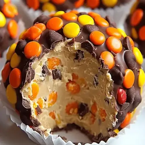 Delicious homemade chocolate peanut truffles on a stylish plate