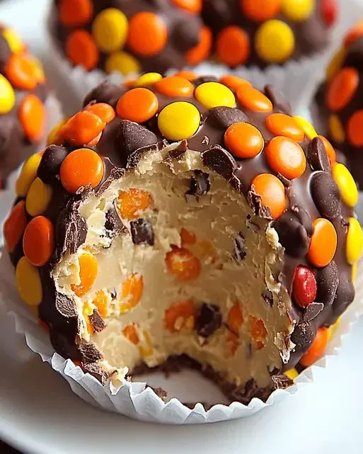 Delicious homemade chocolate peanut truffles on a stylish plate
