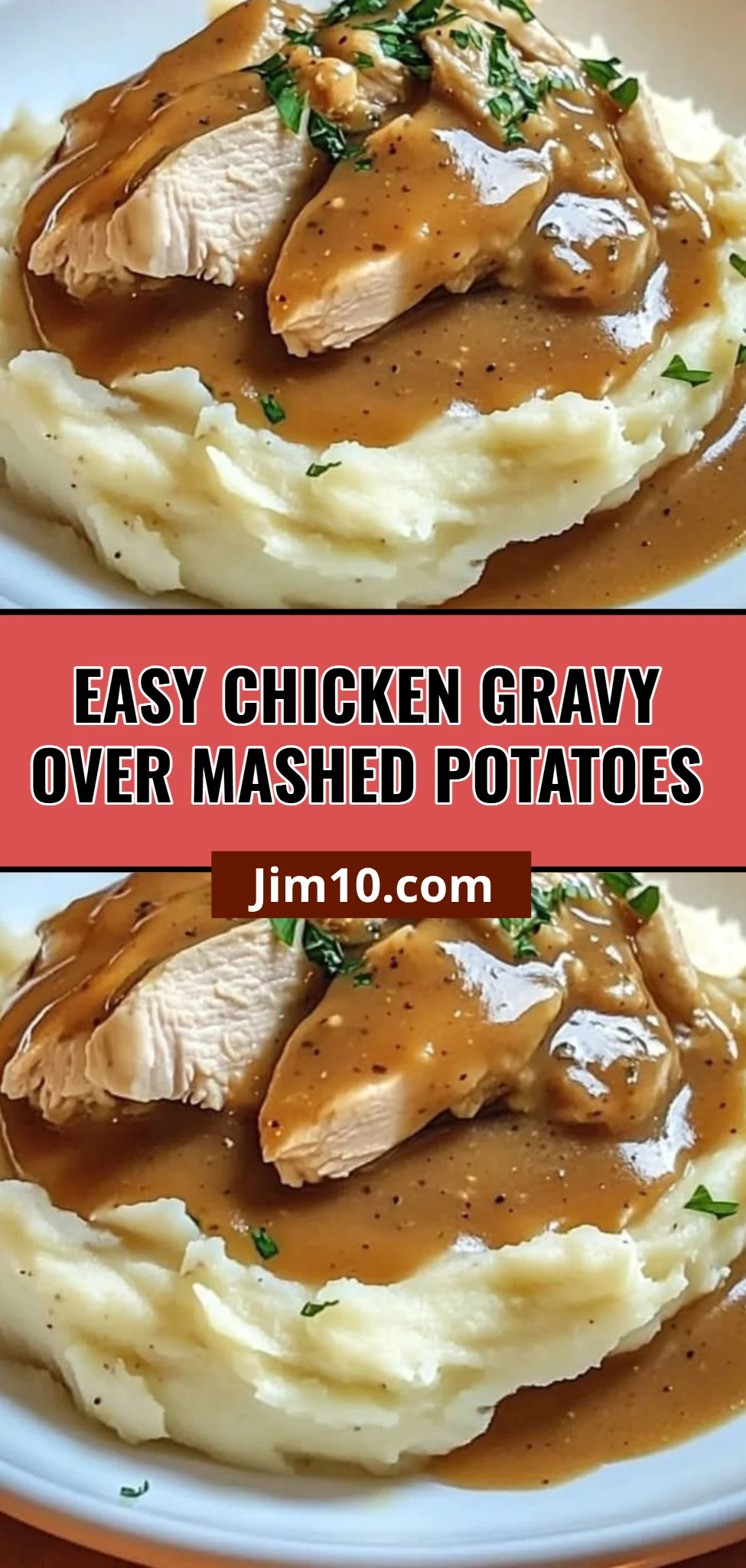 Easy Chicken Gravy Over Mashed Potatoes