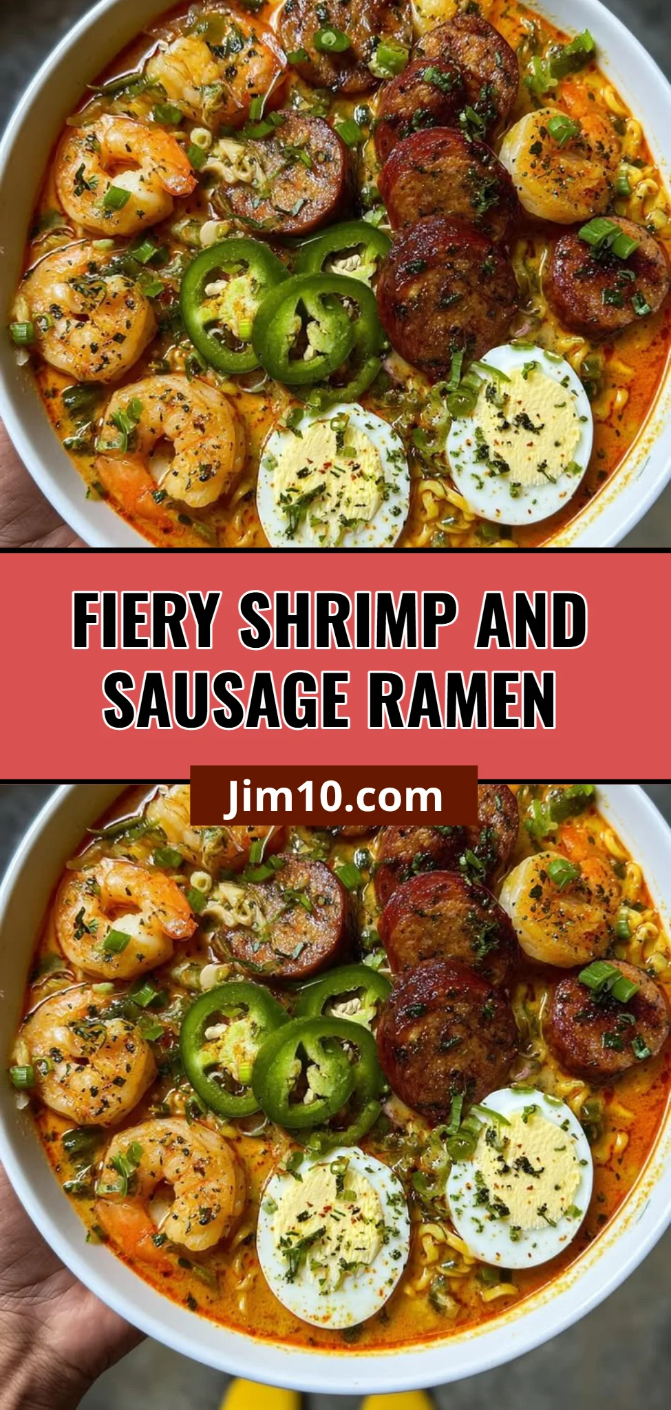 Fiery Shrimp and Sausage Ramen