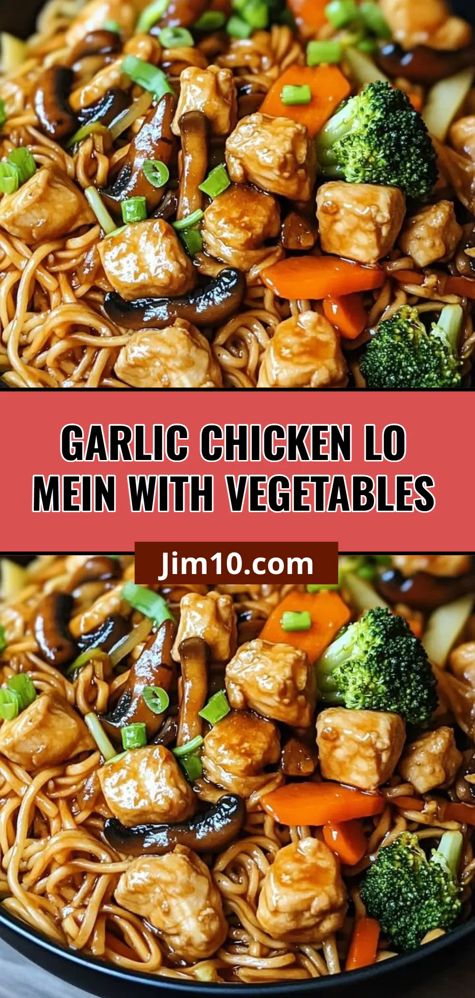 Garlic Chicken Lo Mein with Vegetables