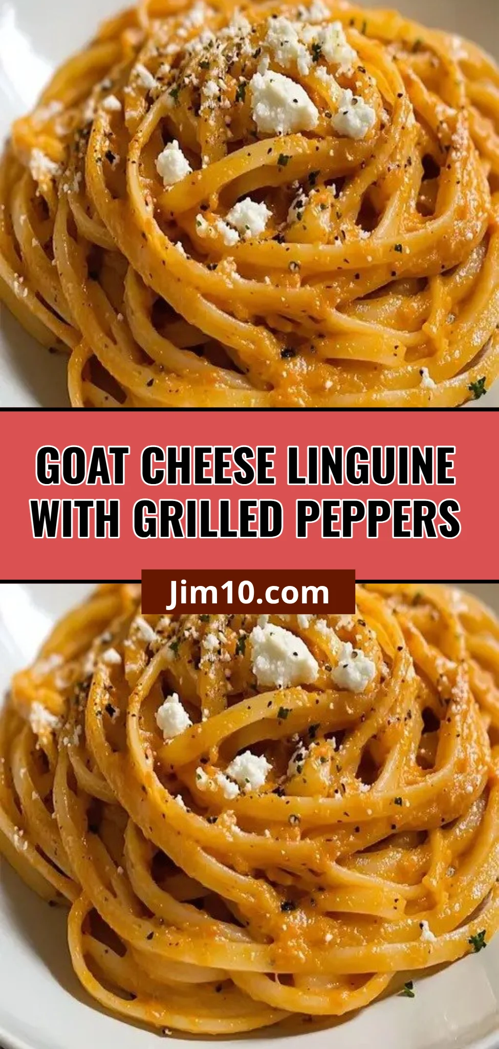 Goat Cheese Linguine with Grilled Peppers