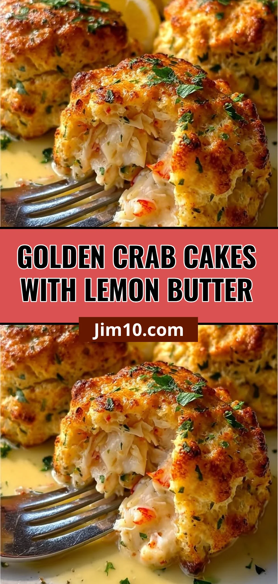Golden Crab Cakes with Lemon Butter