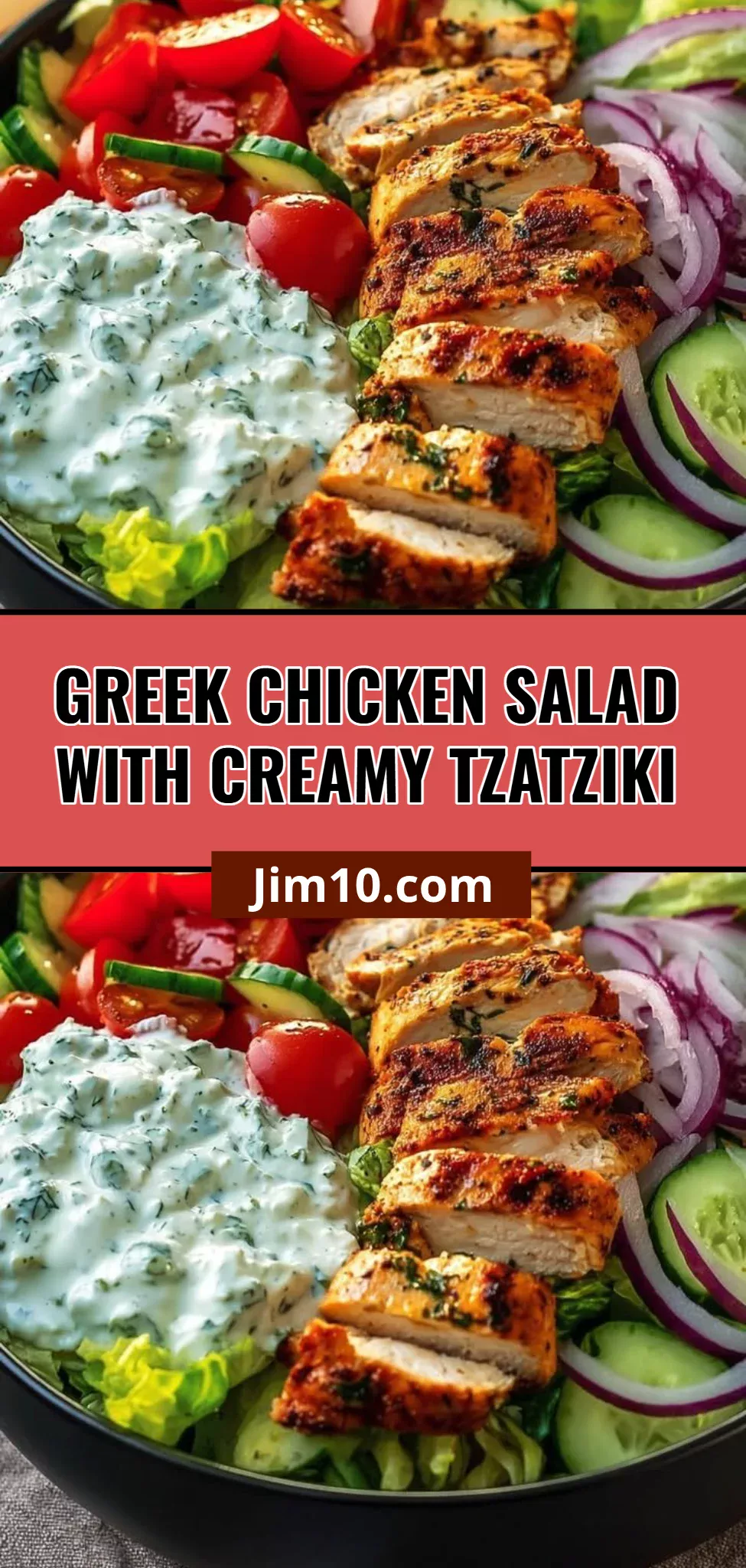 Greek Chicken Salad with Creamy Tzatziki