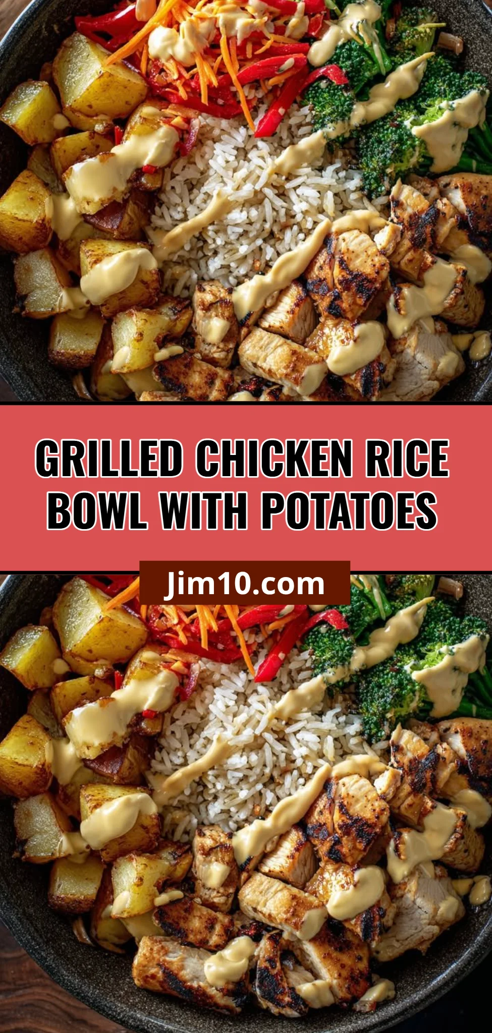 Grilled Chicken Rice Bowl with Potatoes