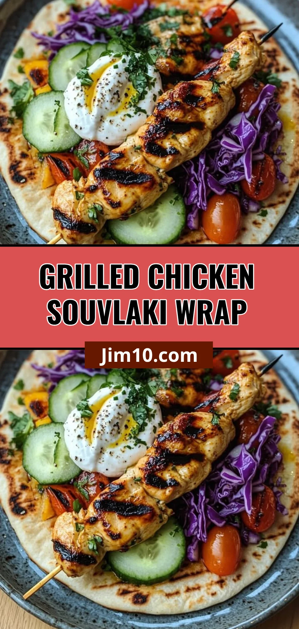 Grilled Chicken Souvlaki Wrap