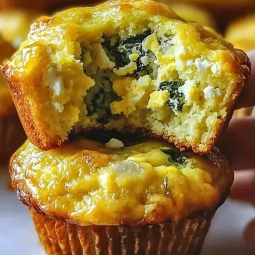 Healthy Spinach Feta Egg Muffins baked in a muffin tin for a nutritious breakfast.