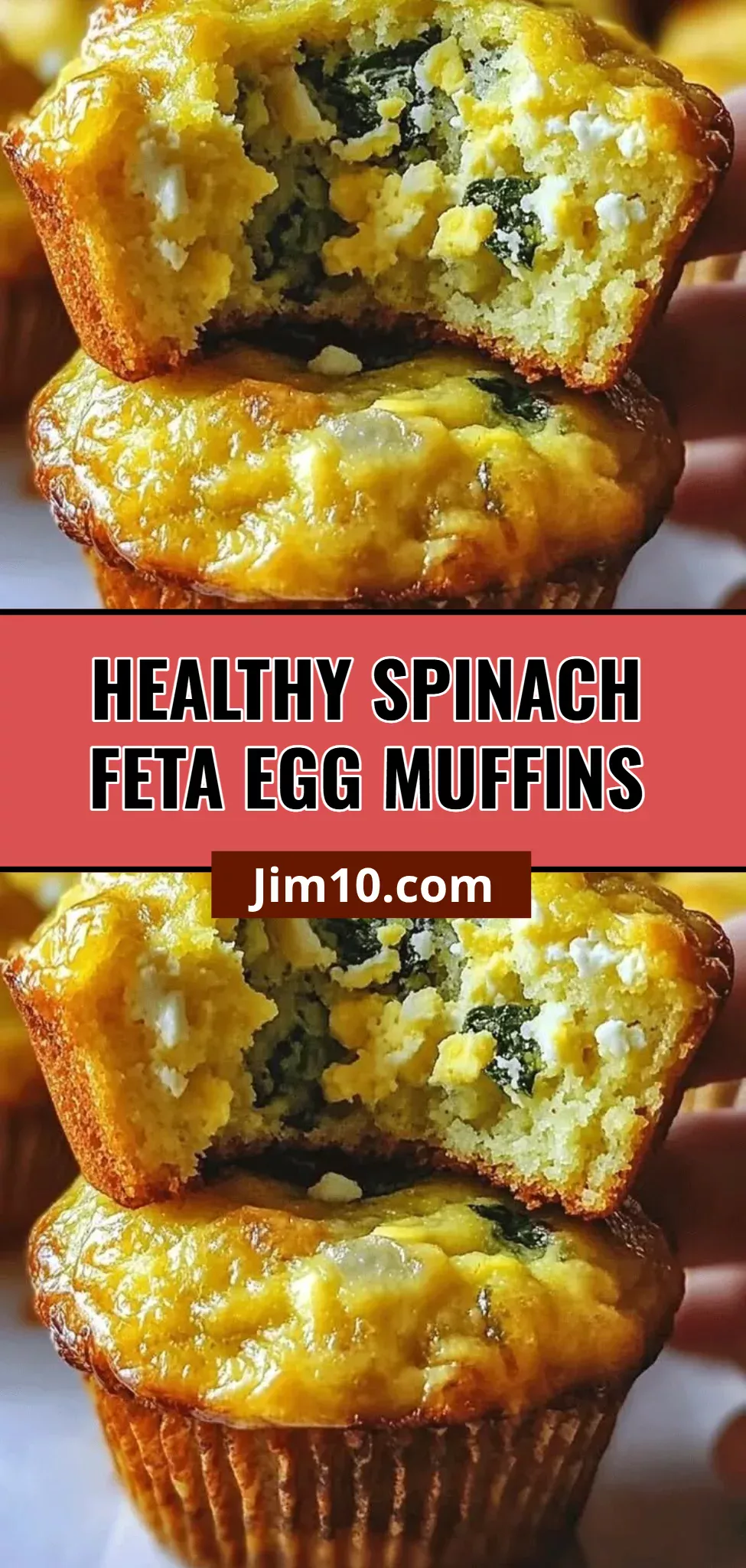 Healthy Spinach Feta Egg Muffins