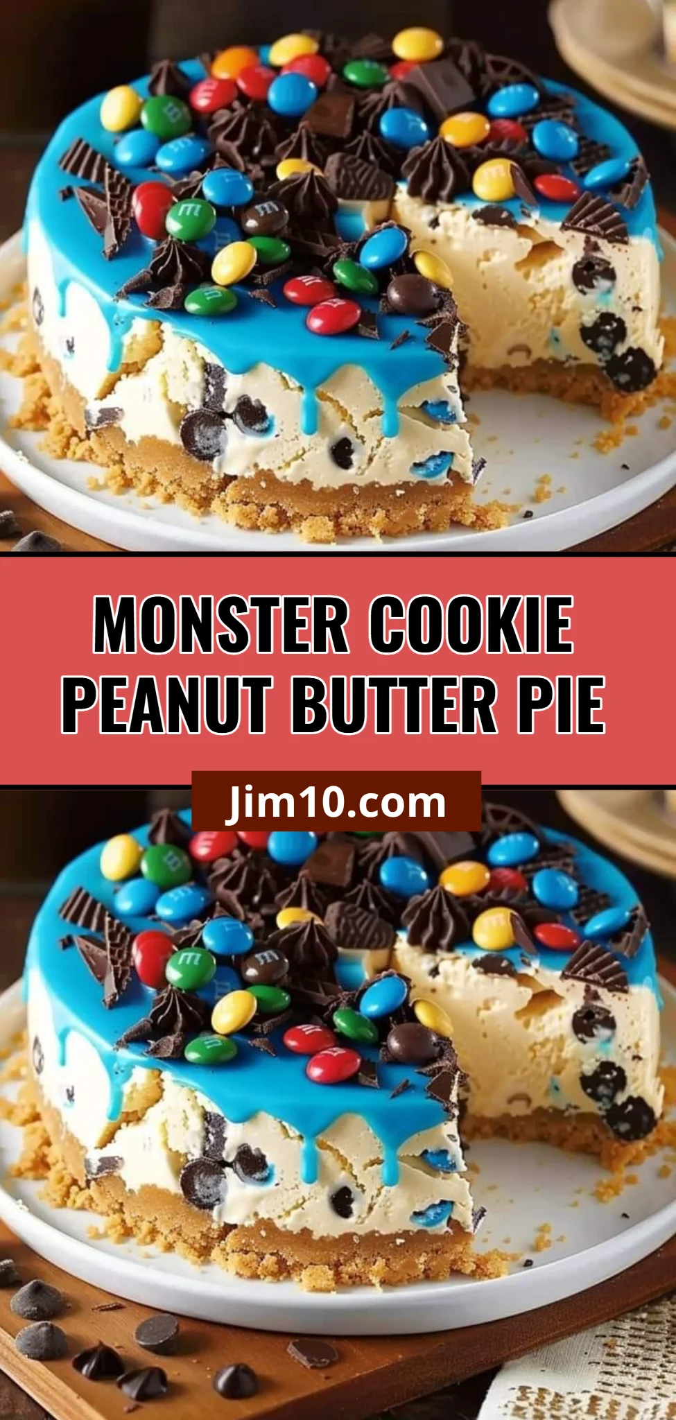 Monster Cookie Peanut Butter Pie