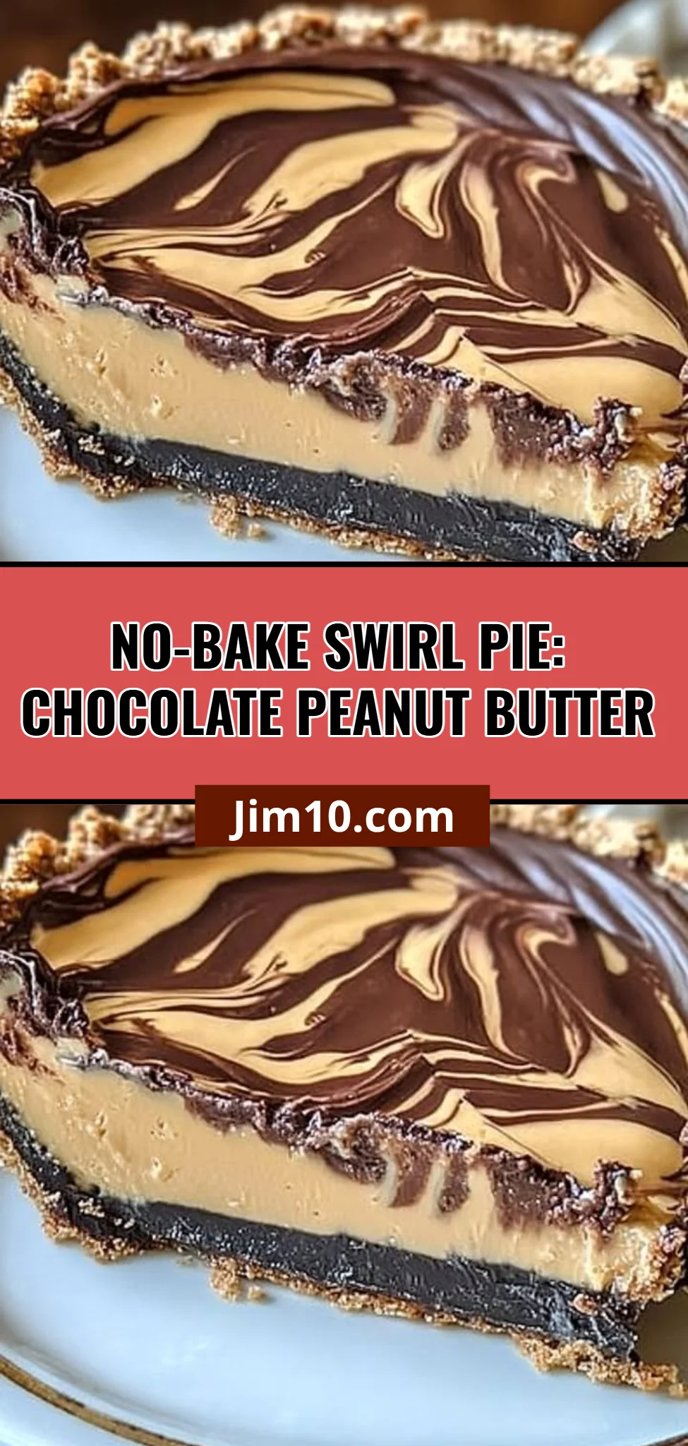 No-Bake Swirl Pie: Chocolate Peanut Butter