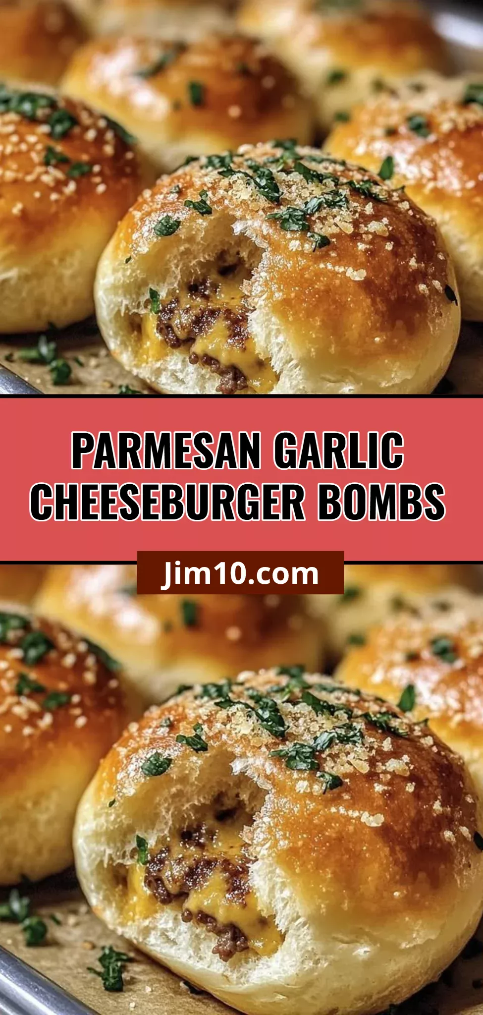 Parmesan Garlic Cheeseburger Bombs