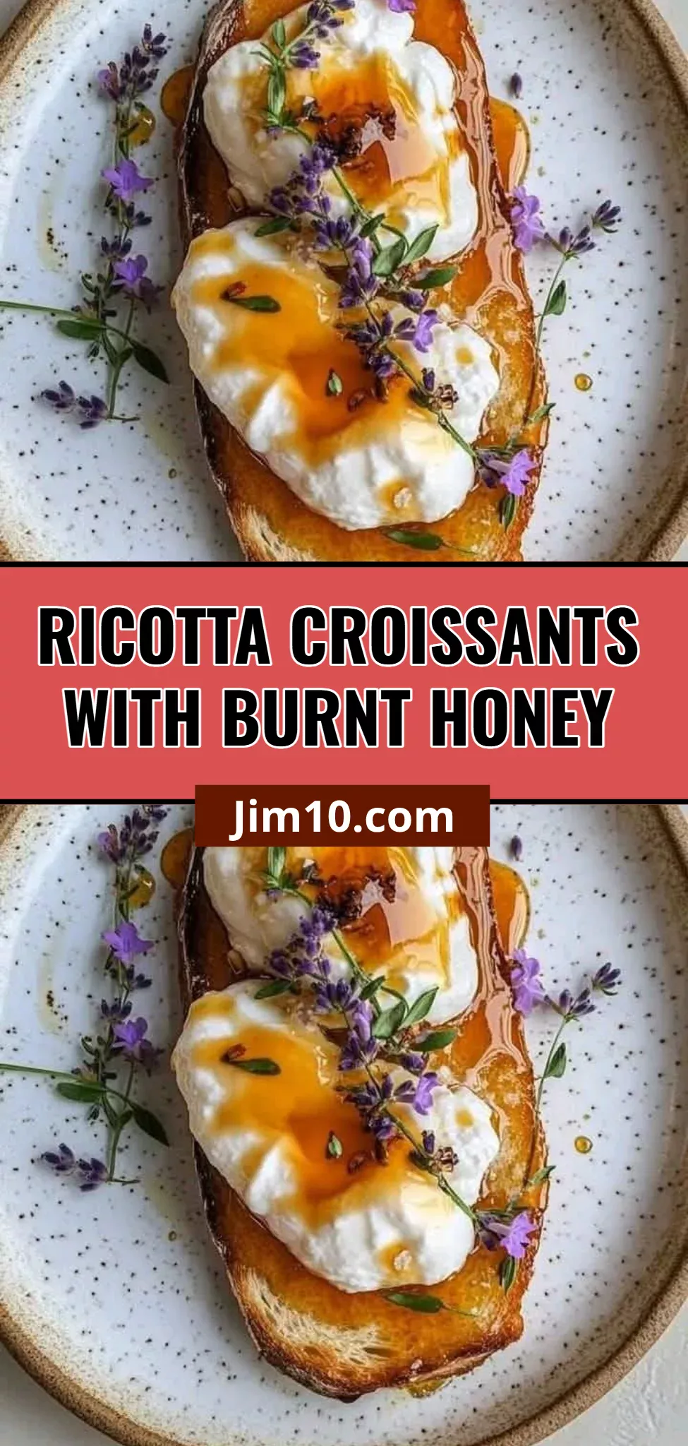 Ricotta Croissants with Burnt Honey