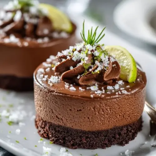 Sea Salt Chocolate Avocado Mousse dessert in a stylish bowl