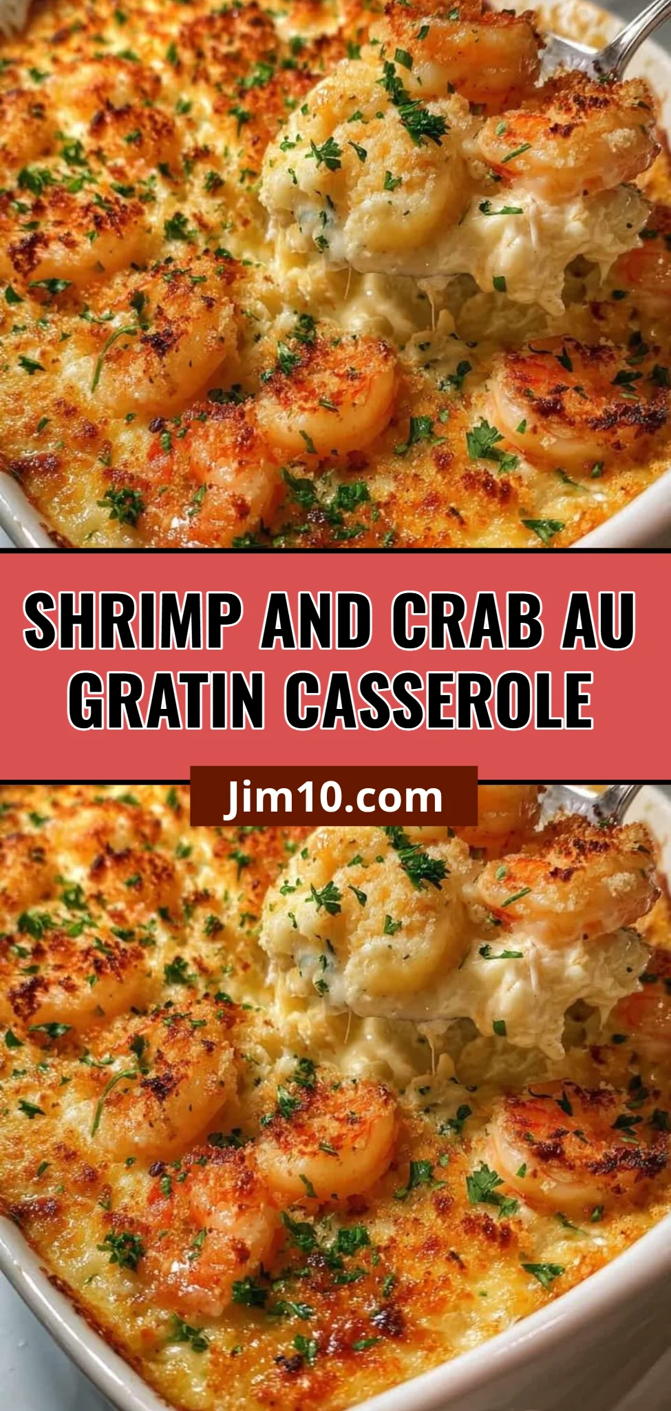 Shrimp and Crab Au Gratin Casserole