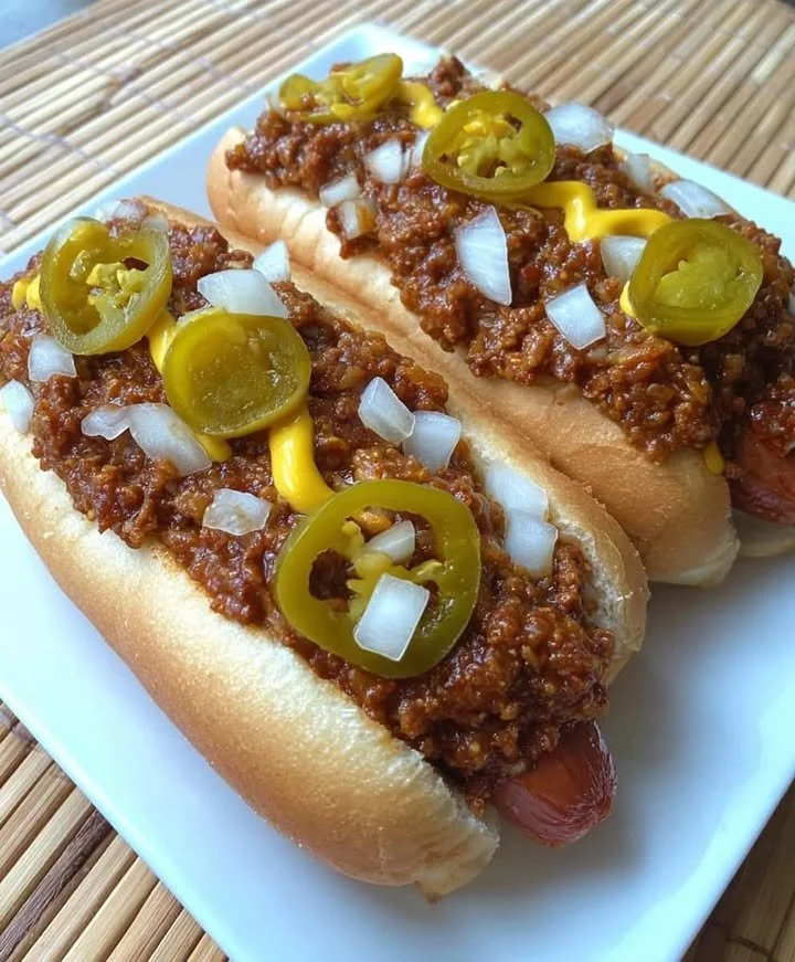 Sloppy Joe Sauce served on hot dogs, perfect for BBQ and gatherings