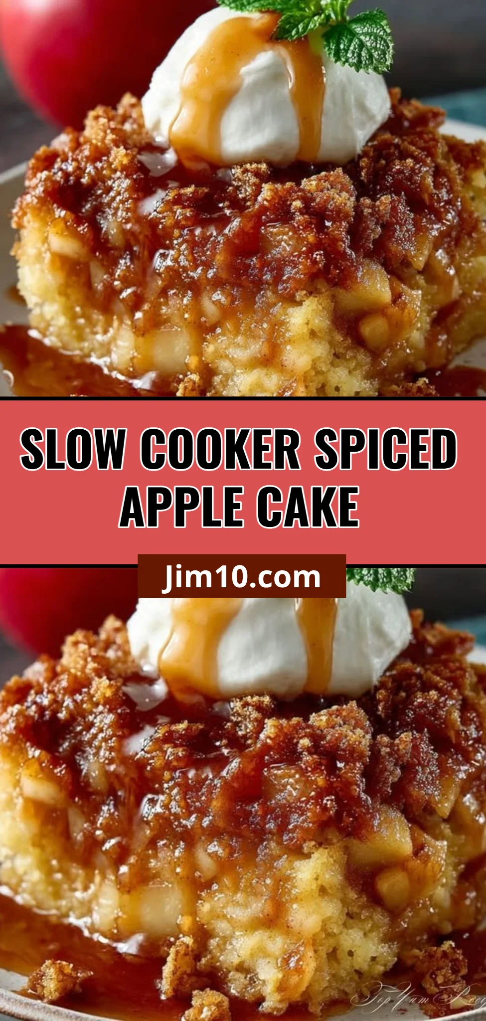 Slow Cooker Spiced Apple Cake