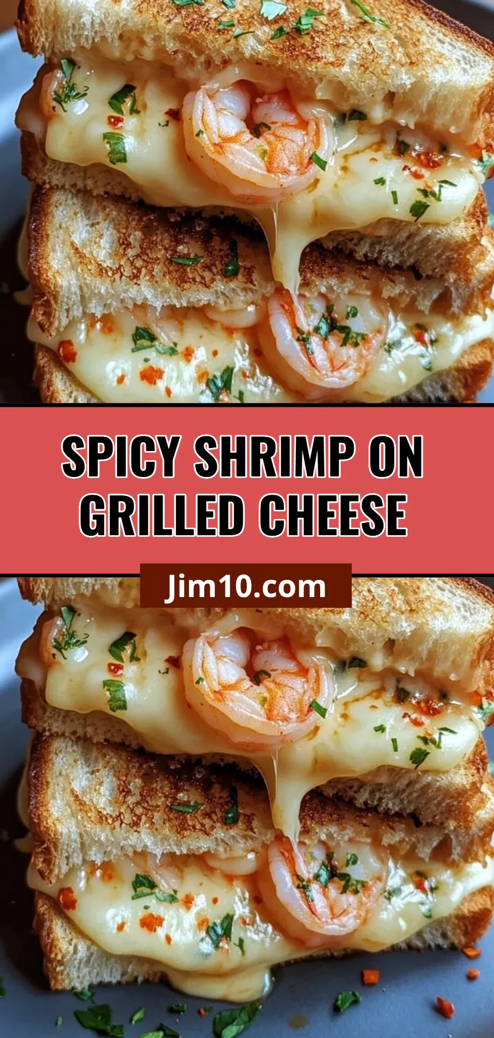 Spicy Shrimp on Grilled Cheese