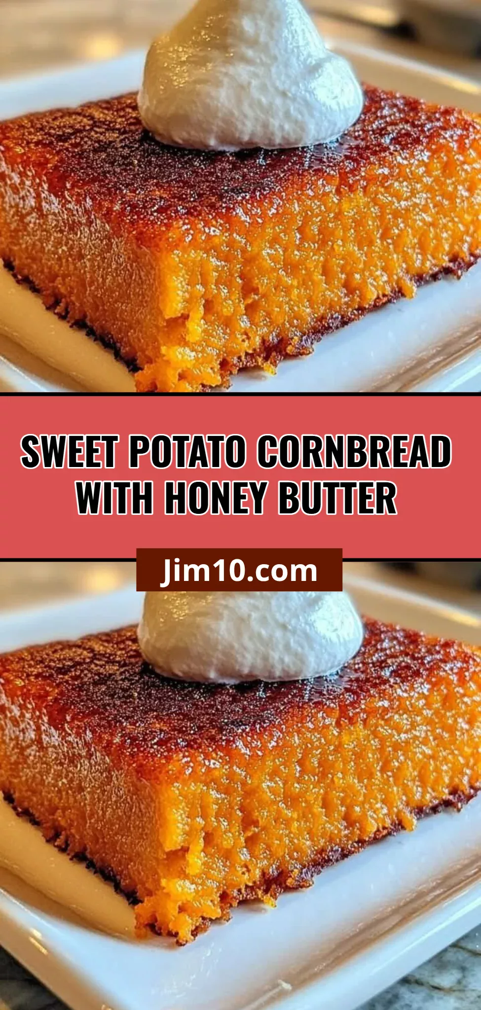 Sweet Potato Cornbread with Honey Butter