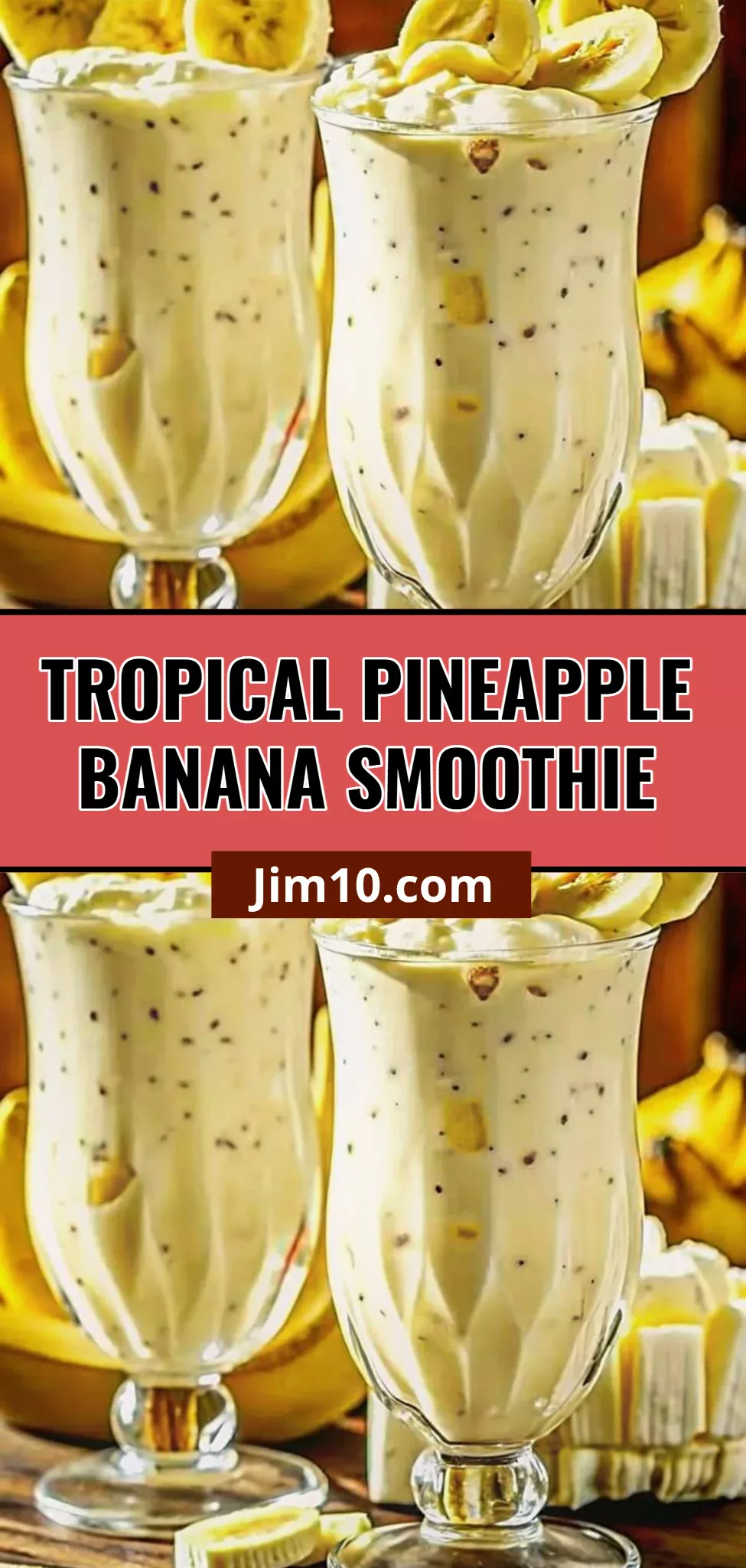 Tropical Pineapple Banana Smoothie