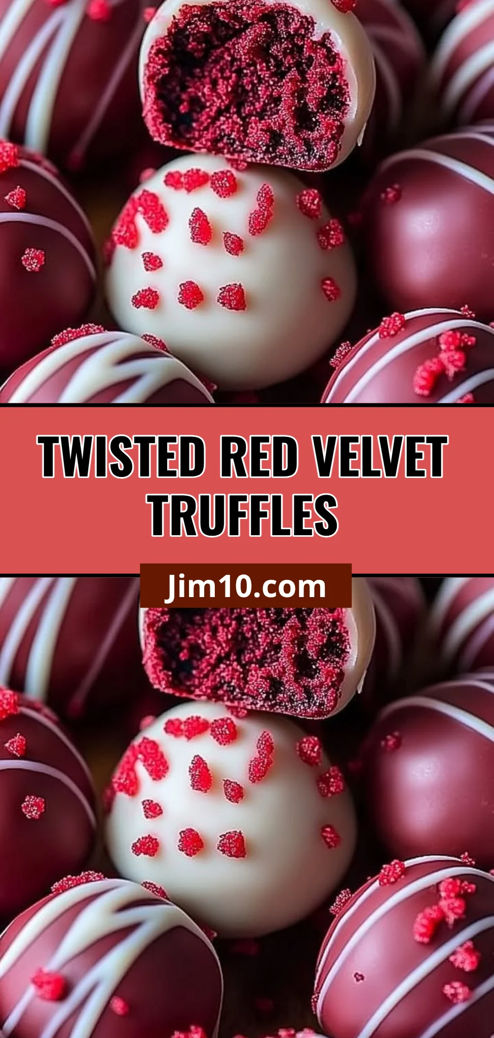 Twisted Red Velvet Truffles