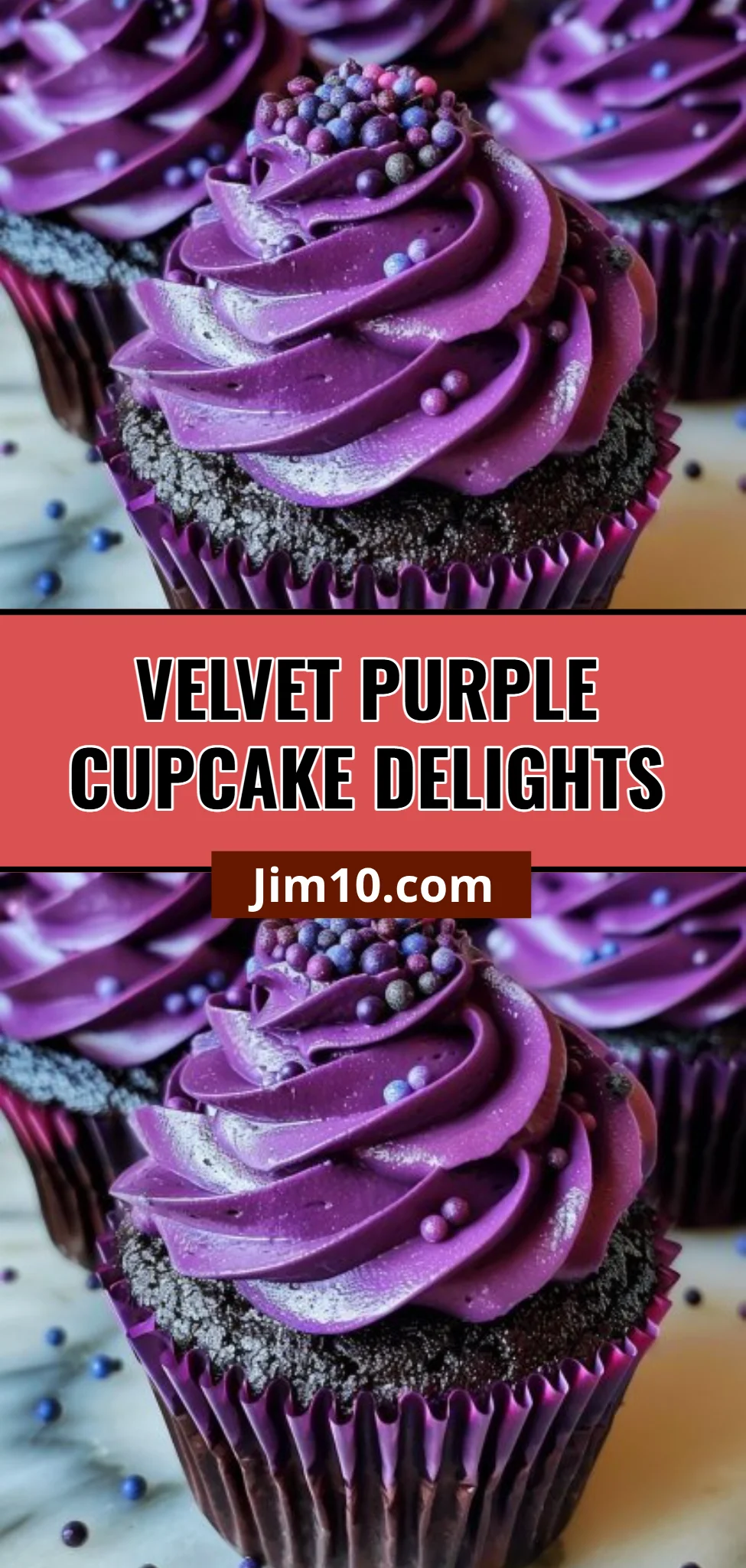 Velvet Purple Cupcake Delights